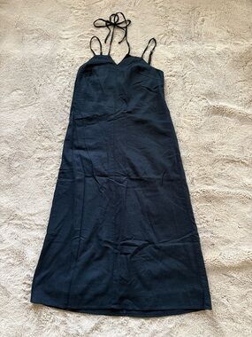 Universal Thread black linen midi dress, Women’s Medium